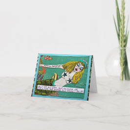 DE SLECHTE MEERMIN NOTECARD VAN DE KUNST VAN HET KAART