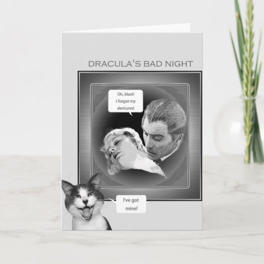 De slechte nacht van Dracula Kaart (Voorkant)