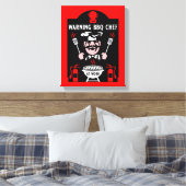 De slechtste BBQ-kok ter wereld Canvas Afdruk (Insitu (Slaapkamer))