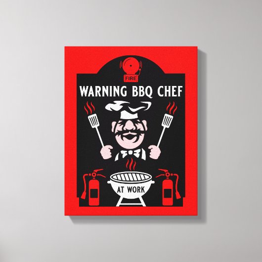 De slechtste BBQ-kok ter wereld Canvas Afdruk (Voorkant)