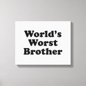 De slechtste broer ter wereld canvas afdruk (Voorkant)