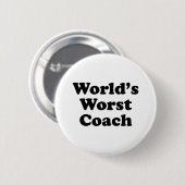 De slechtste coach ter wereld ronde button 5,7 cm (Voorkant /achterkant)