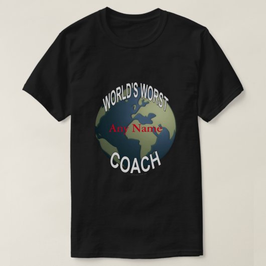 De slechtste coach ter wereld t-shirt (Design voorkant)
