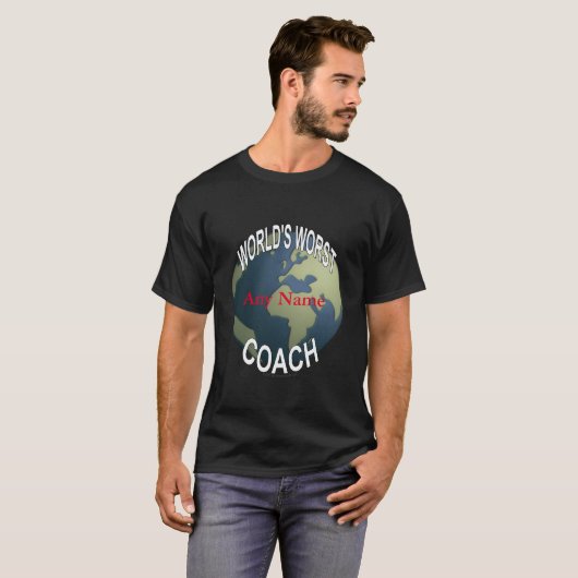 De slechtste coach ter wereld t-shirt (Voorkant volledig)