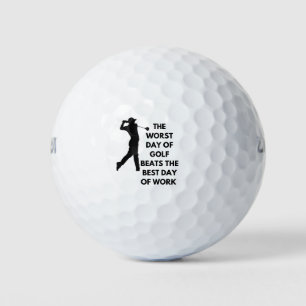 De slechtste dag golf verslaat de beste dag van he golfballen