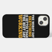 DE SLECHTSTE DAG SCHETSEN GRAPPIG SARCASTISCH iPhone HOESJE (Achterkant horizontaal)