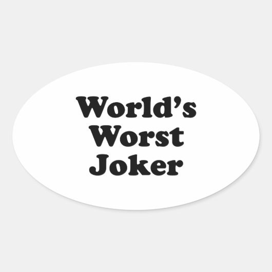 De slechtste Joker ter wereld Ovale Sticker (Voorkant)