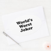 De slechtste Joker ter wereld Ovale Sticker (Envelop)