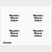 De slechtste Joker ter wereld Ovale Sticker (Vel)