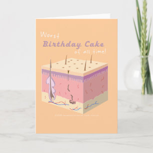 DE SLECHTSTE KAART VAN DE CAKE VAN DE VERJAARDAG