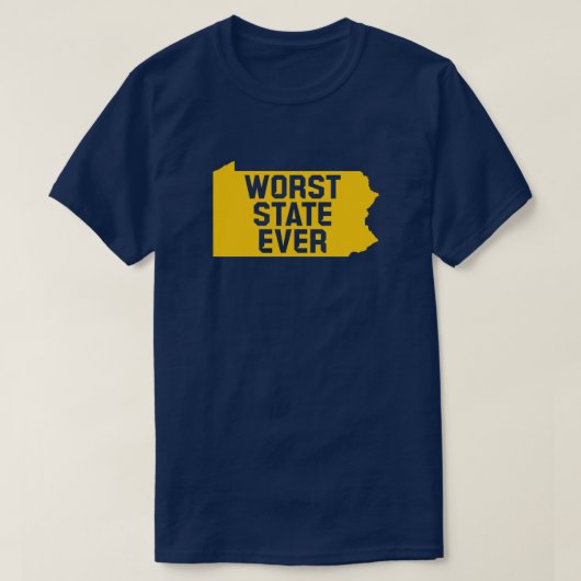 De slechtste staat ooit (Penn) T-shirt (Design voorkant)