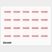 De slechtste stempel ronde sticker (Vel)