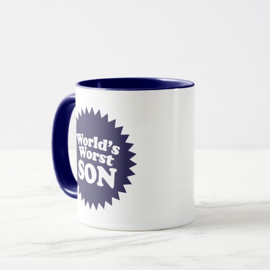 De slechtste zoon ter wereld mok (Voorkant links)