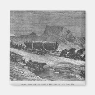 De slede door het pakijs trekken magneet