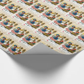De slede trekken cadeaupapier (Hoek)