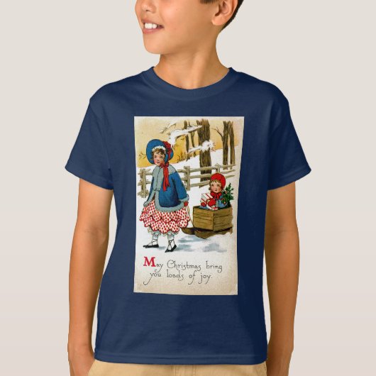 De slee trekken t-shirt (Voorkant)