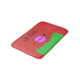 De slee van de kerstman en zijn trouwe rendiervluc badmat