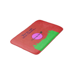 De slee van de kerstman en zijn trouwe rendiervluc badmat