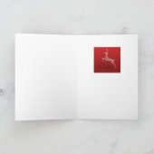 De slee van de kerstman gaat eraf feestdagen kaart (Binnen)