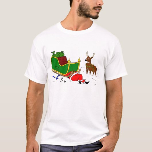 De slee van de kerstman t-shirt (Voorkant)