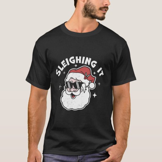 De slee van de Kerstman verzorgen T-shirt (Voorkant)