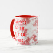 De slee van Kerstman rijdt op wensen Mok (Voorkant links)