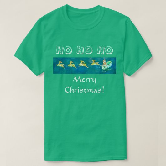 De slee van Sinterklaas op het gras T-shirt (Design voorkant)
