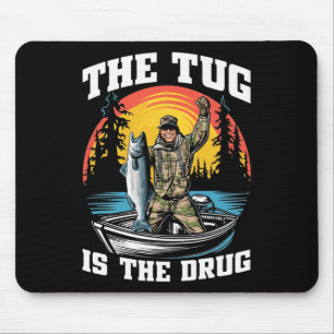 De sleepboot is mijn drugsgek Gevist T-shirt voor Muismat