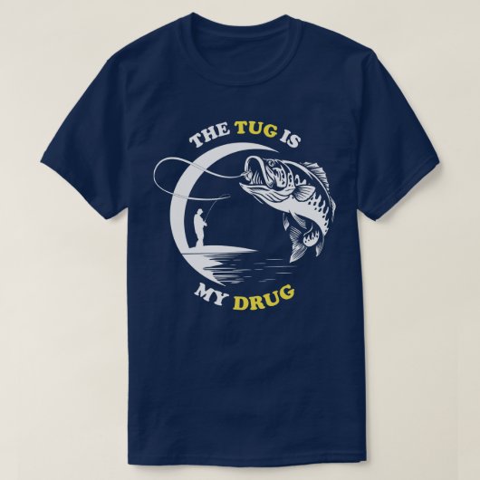 De sleepboot is mijn drugsliefhebber Gevist T-shirt (Design voorkant)