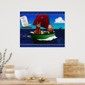 De sleepnetten en het Poster Pussycat (Keuken)