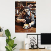 De sleur eindigt nooit, zelfs niet blaffen poster (Thuiskantoor)