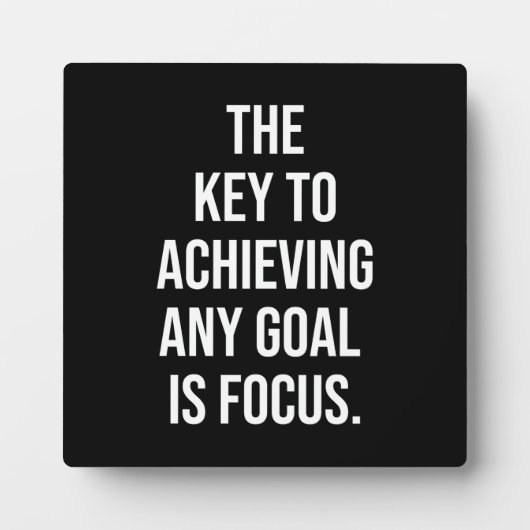 De sleutel is focus - Motivatie Fotoplaat (Voorkant)