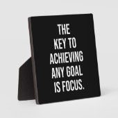 De sleutel is focus - Motivatie Fotoplaat (Voorkant)