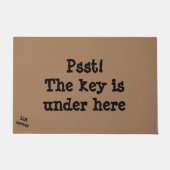 De sleutel is hier onder deurmat (Voorkant)