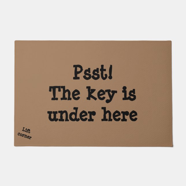 De sleutel is hier onder deurmat (Voorkant)