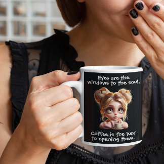 De sleutel is koffie grote koffiekop