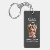 De sleutel is koffie sleutelhanger (Voorkant Links)