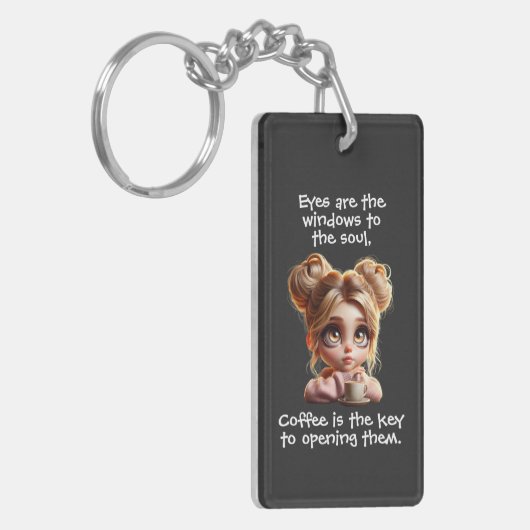 De sleutel is koffie sleutelhanger (Voorkant Links)