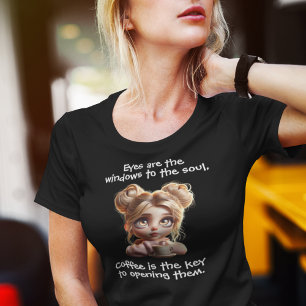 De sleutel is koffie t-shirt