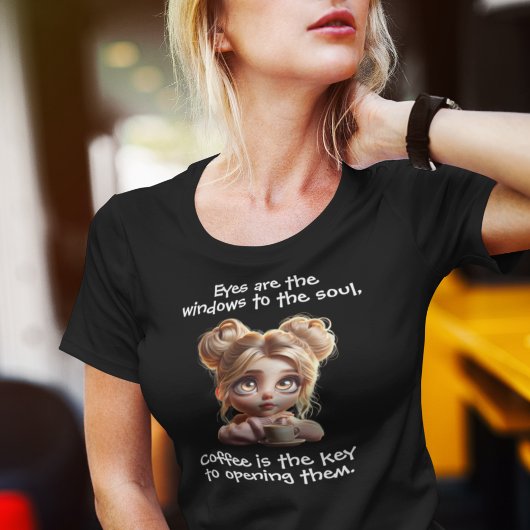 De sleutel is koffie t-shirt