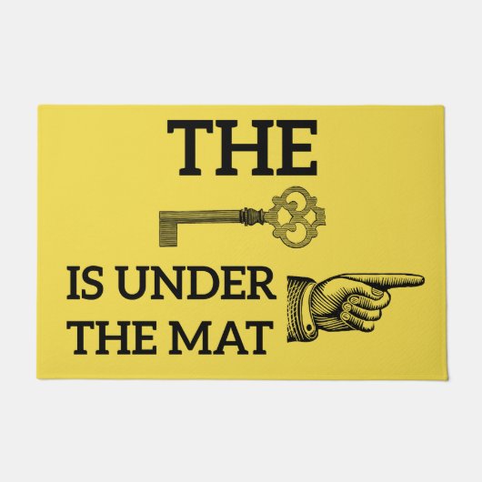 De sleutel is onder de Mat Welcome Mat (Voorkant)