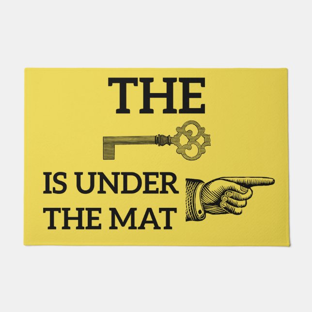 De sleutel is onder de Mat Welcome Mat (Voorkant)