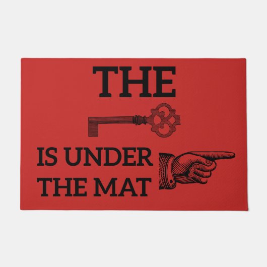 De sleutel is onder de Mat Welcome Mat (Voorkant)