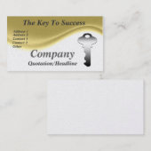 De sleutel tot de Visitekaartjes van het Succes (Voorkant / Achterkant)