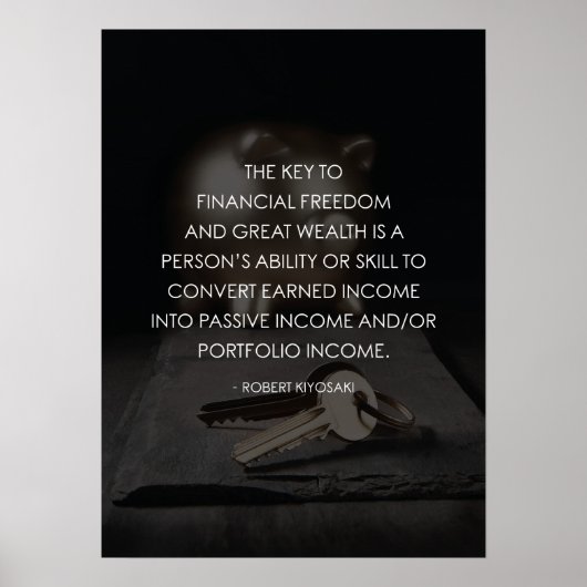 De sleutel tot financiële vrijheid - succesvolle m poster (Voorkant)