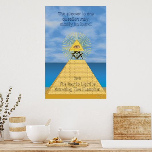 De sleutel tot licht poster (Keuken)