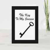 "De sleutel tot mijn succes" werknemer Dank u Bedankkaart (Voorkant)