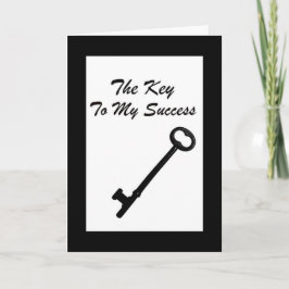 "De sleutel tot mijn succes" werknemer Dank u Bedankkaart