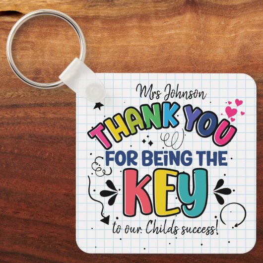 De sleutel tot ons Bedrijf van het Succes Dank u a Sleutelhanger (Voorkant)