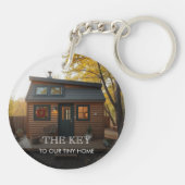 De sleutel tot onze kleine huisfoto sleutelhanger (Achterkant)